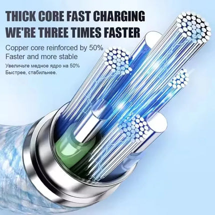 20W Braided Fast Charging USB Cable For iPhone X XR XS 6 6S 7 8 Plus 11 12 Mini 13 14 Pro Max  Rapid Charge Phone Cables 1m 2m