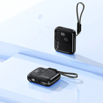 Lenovo Mini Power Bank 50000mAh With Built-in 22.5W Super Fast Charging Portable Power Bank Screen Displaying Battery Level