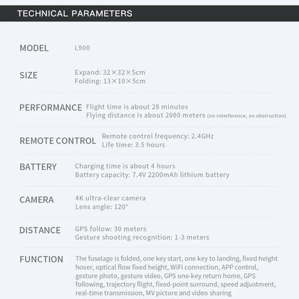 LYZRC L900 Pro SE MAX Drone 4K Professional Dual HD Camera GPS 5G WIFI 360° Obstacle Avoidance Brushless Motor Rc FPV Quadcopter