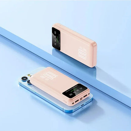 20000mAh Digital Display Power Bank 100W High Speed Fast Charger With LED Light Portable External Battery For All Smart Phones
