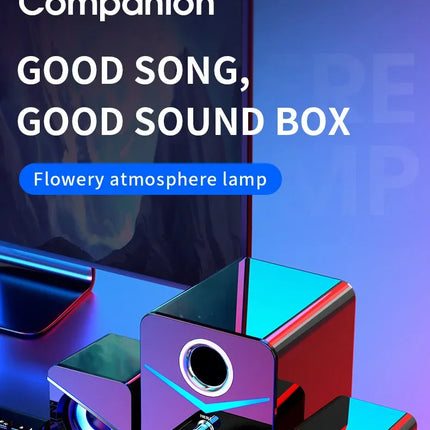 Bluetooth Speaker Home Theater Sound Bass System Mini Speakers Desktop Computer MP3 Player Audio for PC Phone Subwoofer Soundbar