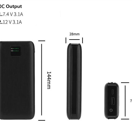 Power Bank 18000mAh 12V 7.4V DC Port External Battery Charger For Heating Jacket Air Condition Clothing Mobile Phone Charger