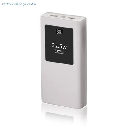PowerBanks Casing Kit 20000mAh Mobile Chargers Builts in Cable PD22.5W Quick Charging LCD Display Shell