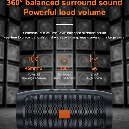Bluetooth Speaker Dual Speaker Stereo Outdoor Tfusb Playback Fm Voice Broadcasting Portable Subwoofer 5.0 Wireless Speaker