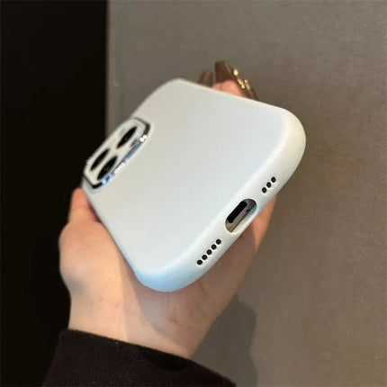 Luxury Cute Soft Silicone Candy Color Phone Case For iPhone 11 12 13 14 15 16 17 Pro Max Plus Shockproof Bumper Back Cases Cover