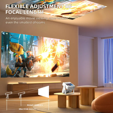 XBJ Smart Touch Screen Portable Projector Support 4K Wifi 6 Bluetooth Auto Focus Compatible with phone/ TVStick/pc/IndoorOutdoor