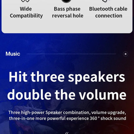 Bluetooth Speaker Home Theater Sound Bass System Mini Speakers Desktop Computer MP3 Player Audio for PC Phone Subwoofer Soundbar