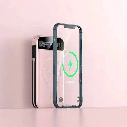 Lenovo Power Bank 50000mah Wireless Charging For Magsafe Magnetic Charging Built-in Wire Mobile Phone Battery For IPhone