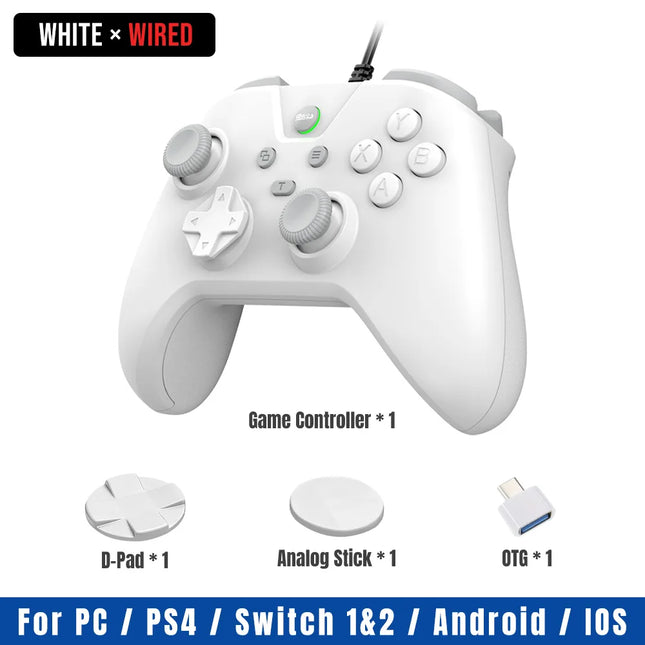 Wired Gaming Controller for PS4 Console PC Controls-No Lag. No Drops Dual Vibration Gamepad for Switch, iOS, Android