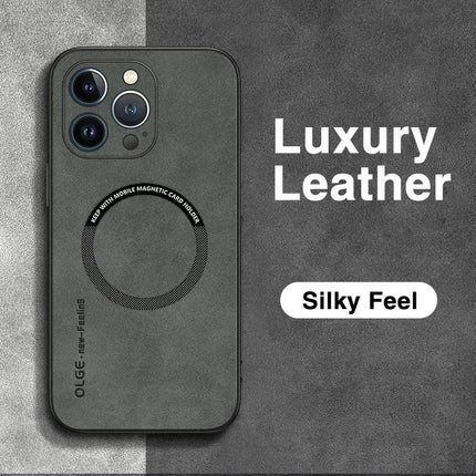 For Magsafe Luxury Leather Shockproof Phone Cases For iPhone 17 16 15 14 13 12 11 Pro Max Plus Magnetic Wireless Charging Cover