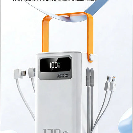 120W 150000mAh Fast Charging Power Bank Large Capacity Outdoor Mobile Power Supply External Spare Battery for Outdoor Camping