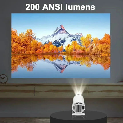 Smart Home Projector 1080P HDR10 4K Supported Portable Mini Projector WiFi Bluetooth Screen Mirroring Theater Beamer TV Stick