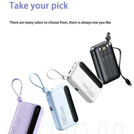 Lenovo 30000mAh Power Bank BuiIt in 4 Lines Super Fast Charging Large Capacity Portable External Battery for All Phones Android