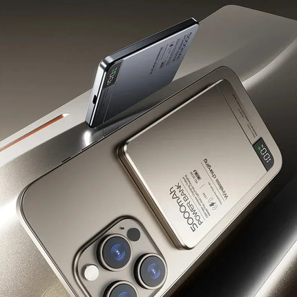 Ultra Wireless Magnetic Power Bank Travel Portable Fast Charging Capacity Digital External Battery For Magsafe IPhone CCC