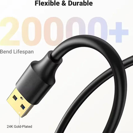USB 3.0 2.0 Extension Cable Extender Cord Fast Extension Data Transfer Wire 0.5/1/1.5/2/3M for Smart TV XBox One SSD PC Laptop
