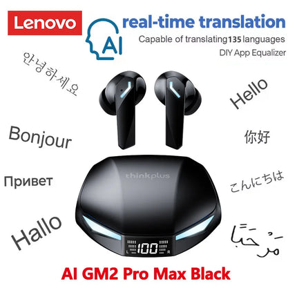 Lenovo XT53 Translation Earphones TWS Bluetooth HD Voice Calls Noise Reduction Headset for Office Travel AI Translator Earbuds