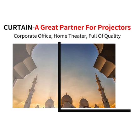 Simple Projector Curtain Home Set Theater Office 16:9 HD Display Projection Screen for Household Bedroom Accessories