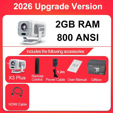 DITONG 4K Projector Android Native 1080P 600ANSI Portable Auto Focus Video Home Cinema Outdoor HD LED Projetor