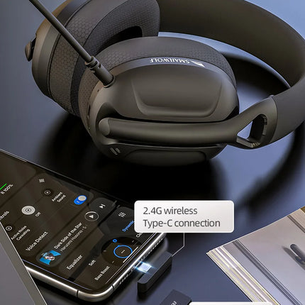 SMAILWOLF L80 Bluetooth wireless wired three-mode gaming headset laptop home lightweight headset with microphone