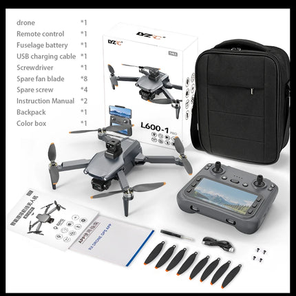 New L600 Pro MAX 4K Professional Drone With 8K HD Camera 3-Axis Gimbal GPS Dron Obstacle Avoidance 5G WIFI FPV RC Quadcopter Toy