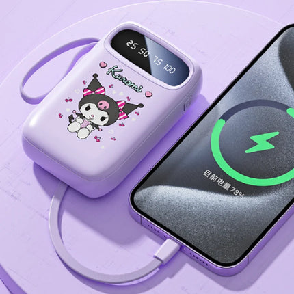 Mobile Power Bank 10000mah Fast Charging Large Capacity Built In Cable Ultra Thin Portable Lighting Exquisite Mobile Power Bank