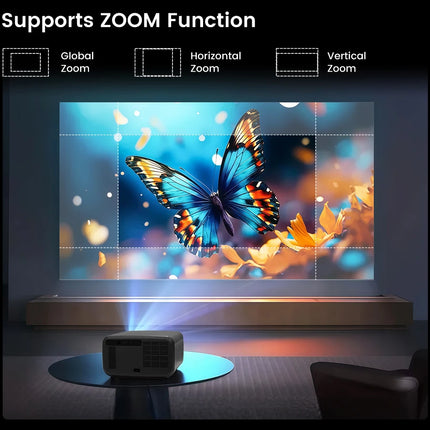 Touyinger Q13W 3800ANSI 4K Projector Android 15 3G+128G Sealed Optics 2.1CH Smart Home Theater WiFi Bluetooth Beamer