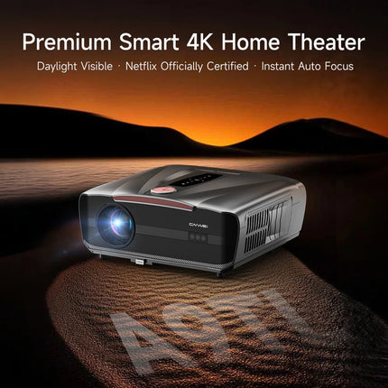 Netflix Certified 4K Smart Projector Native 1080P Dolby Audio WiFi6 Bluetooth Auto Focus Auto Keystone HDR Home Theater HDMI