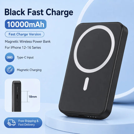 Magnetic Wireless Power Bank 5000mAh 10000mAh Portable Charger For iPhone 12 13 14 15 16 Series Magnetic Wireless Phones