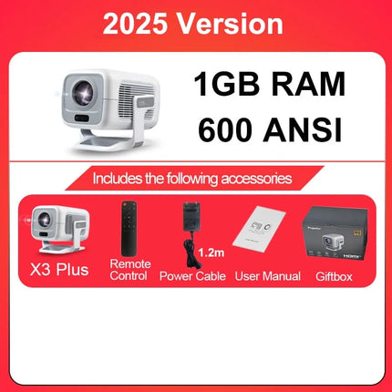 DITONG 4K Projector Android Native 1080P 600ANSI Portable Auto Focus Video Home Cinema Outdoor HD LED Projetor
