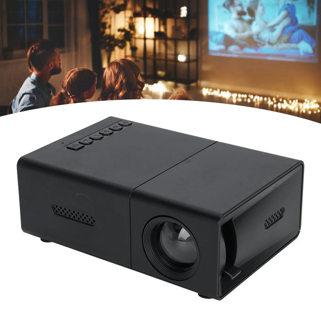 LED Movie Projector Low Noise Cooling Compact Projector Wide Compatibility Manual Focusing for Outdoor Activities for Phone PC