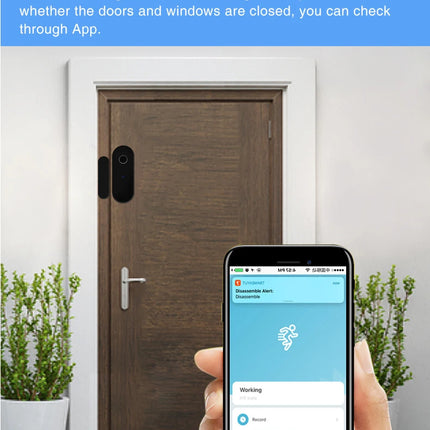 Tuya Smart Zigbee Door Sensor Door Window Open Close Detector Black Smart Home Security System Work With Gateway Smart Life APP