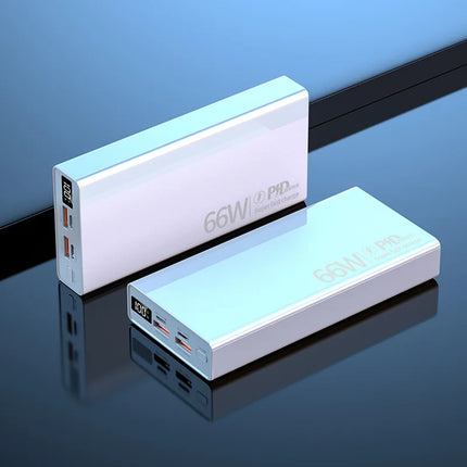 66W Power Bank 30000 mAh Poverbank  PD22.5W Fast Charge Portable Mobile Powerbank Four USB Charger Bateria for All Smartphones