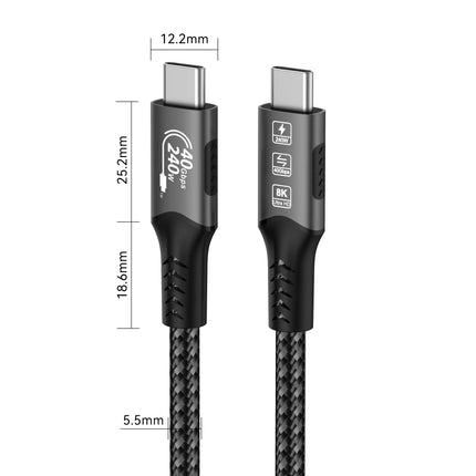 USB4 Cable 40Gbps 48V 240W For Thunderbolt 4 Type C Fast Charging Cable Thunderbolt3 USB C to C Data Transfer Cable For Laptop