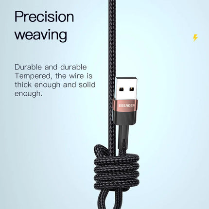 Essager Fast Charging For iPhone Usb Cable 11 12 13 Pro Max Mini Xs Xr X SE 8 7 6 Plus 6s 5 5s 2.4A Wire For iPhone Charger Cord