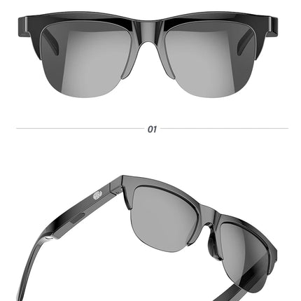 Smart Bluetooth V5.3 Sunglasses Glasses Call Outdoor Sports Headphones HIFI Black Technology Anti-touch UV For Men And Women