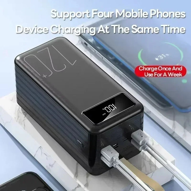 120W Portable Power Bank 120000mAh High Capacity Super Fast Charging Powerbank Charger External Battery for IPhone Xiaomi Huawei