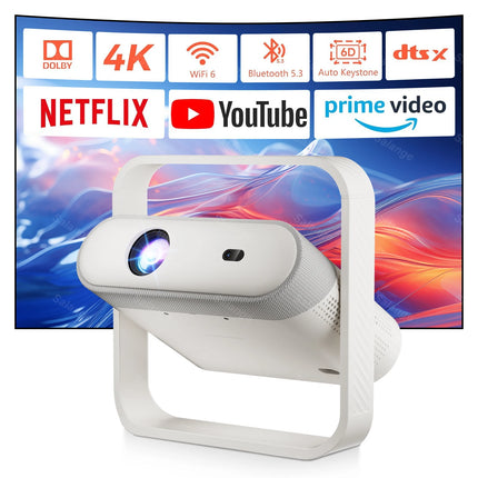 Salange P40 Portable Projector 4K HD Native 1080P 500 ANSI Support Dolby Audio for Cinema Outdoor 2026 New LCD Proyector