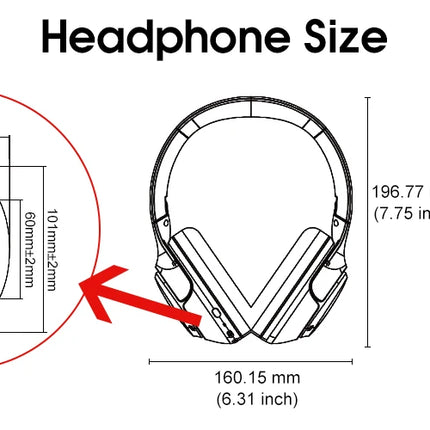 QCY H3 ANC Hi-Res Audio Wireless Bluetooth 5.4 Headphones Over Ear Headset 60Hrs 43dB Hybrid Active Noise Cancellation Earphone