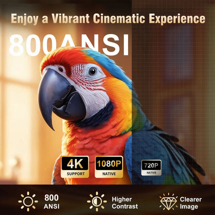 DITONG 4K Projector Android Native 1080P 600ANSI Portable Auto Focus Video Home Cinema Outdoor HD LED Projetor