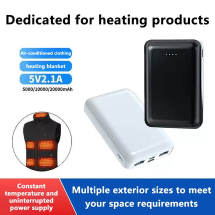 20000mAh Power Bank 5V 2A Charger fast charging For Heated Vest Jacket Heating Blanket Dedicated Portable Heating Equipment 2026