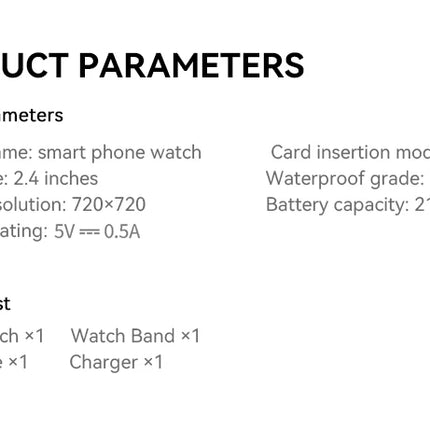 New Smartwatch 2.4“ AMOLED Screen Game 4G/5G LTE Smartwatch 2100mAh Battery Camera Video Call 128GB SIM Card(For Adult, Student)