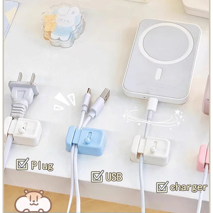 Cable Management Clip For Desk - Simple No-Drill Edge-Mounted Cord Organizer For Charging Cables And Data Wires.
