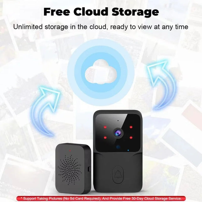 Doorbell Video Low-Power WiFi Link Rechargeable Type Doorbell Night Vision HD Smart Security 1 to 1 Home Intercom