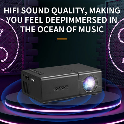 LED Movie Projector Low Noise Cooling Compact Projector Wide Compatibility Manual Focusing for Outdoor Activities for Phone PC