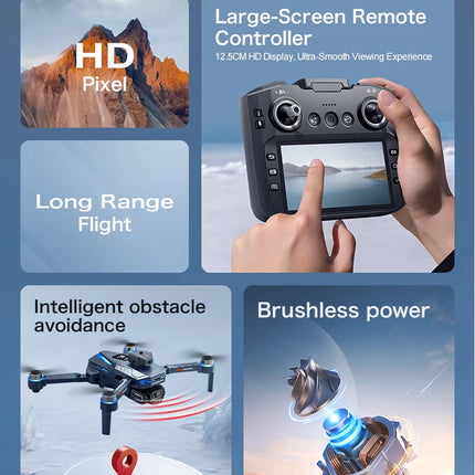 New GT8 Drone 8K Professional HD Dual Cameras Screen Remote 5G WIFI Brushless Motor Obstacle Avoidance Foldable Quadcopter Toys