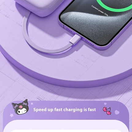 Mobile Power Bank 10000mah Fast Charging Large Capacity Built In Cable Ultra Thin Portable Lighting Exquisite Mobile Power Bank