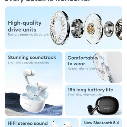 Lenovo LP5 Pro Wireless Bluetooth 5.4 Earphones TWS HiFi Sound Headphones Earbuds Gaming Sports Headset Touch Control With Mic