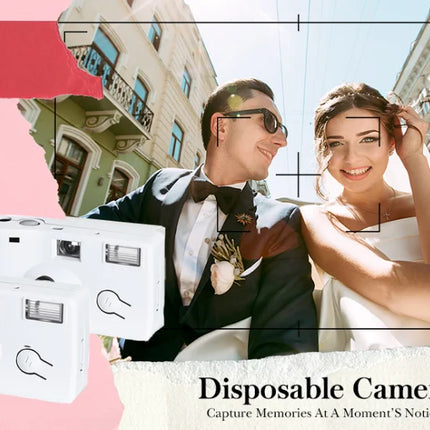 2-24Pcs Wedding Disposable Camera Bulk Film Camera Disposable with Flash for Anniversary Birthday Party Baby Shower 17 Photos