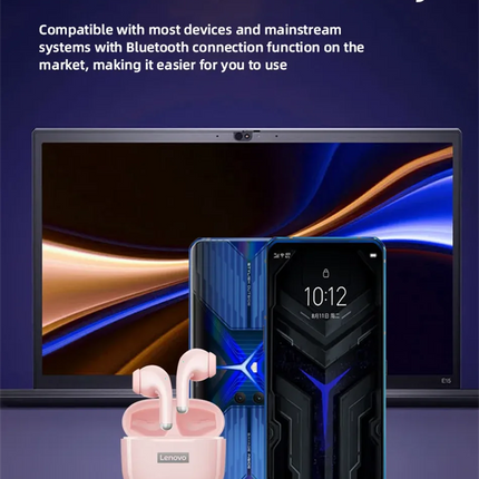 Lenovo LP40 Pro Headphones Wireless Bluetooth 5.4 TWS Hifi Stereo Earphones Gaming Sports Touch Control HD Call with Mic Earbuds