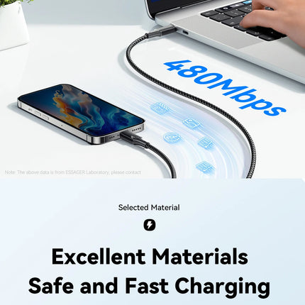 Essager USB C Cable For iPhone 14 13 12 11 Pro Max 8 Plus 20W Fast Charging Cable Type C To Lighting Date Wire For iPad Macbook